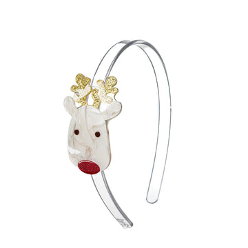 Reindeer Pearlized Cream Headband